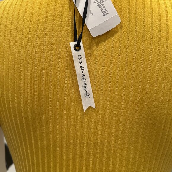 Little Black Bodysuit with Flutter Sleeves in Marigold - Picture 4 of 4